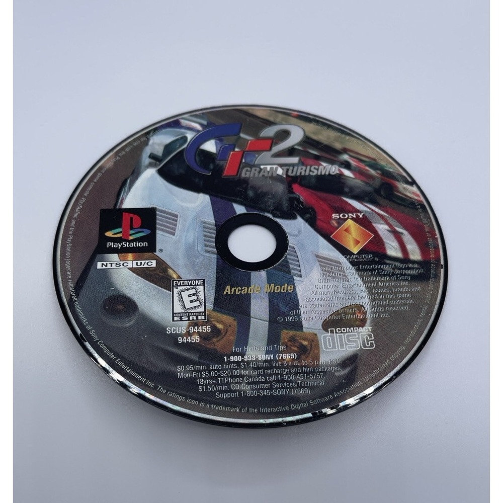 Gran Turismo 2 Arcade Mode PS1 PlayStation Disc Only BLACK LABEL Tested